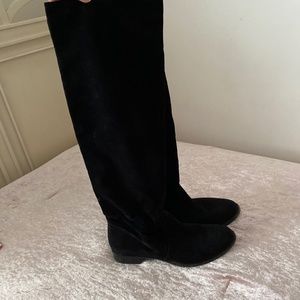 Prada Suede boots (black) knee high